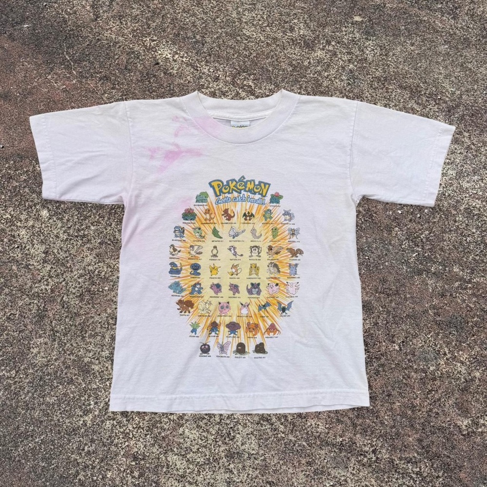 Kids Short Sleeve Tee - White and Yellow